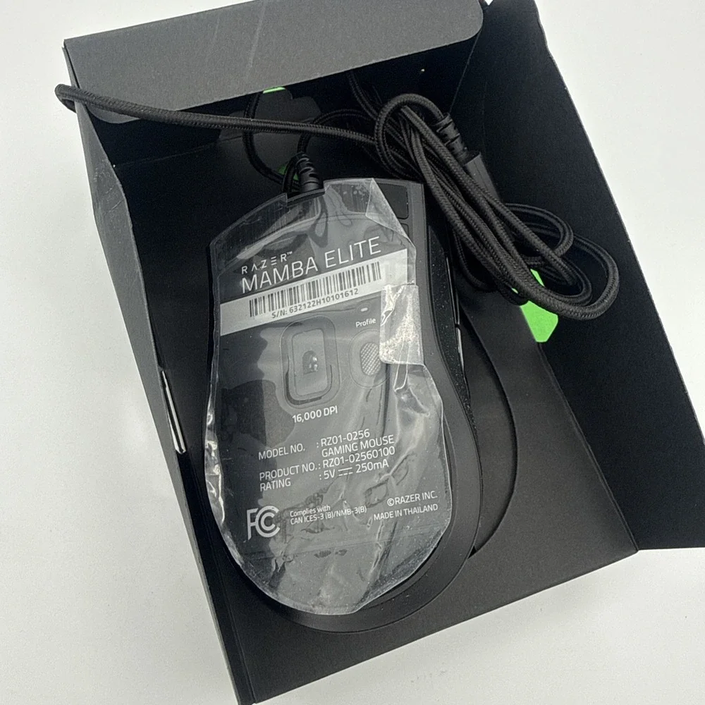 Razer Mamba Elite Wired Gaming Mouse 16,000 DPI Model RZ01-02560
